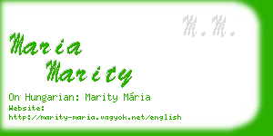 maria marity business card